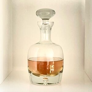 Vintage Krosno Heavy Crystal Bubble Decanter Carafe